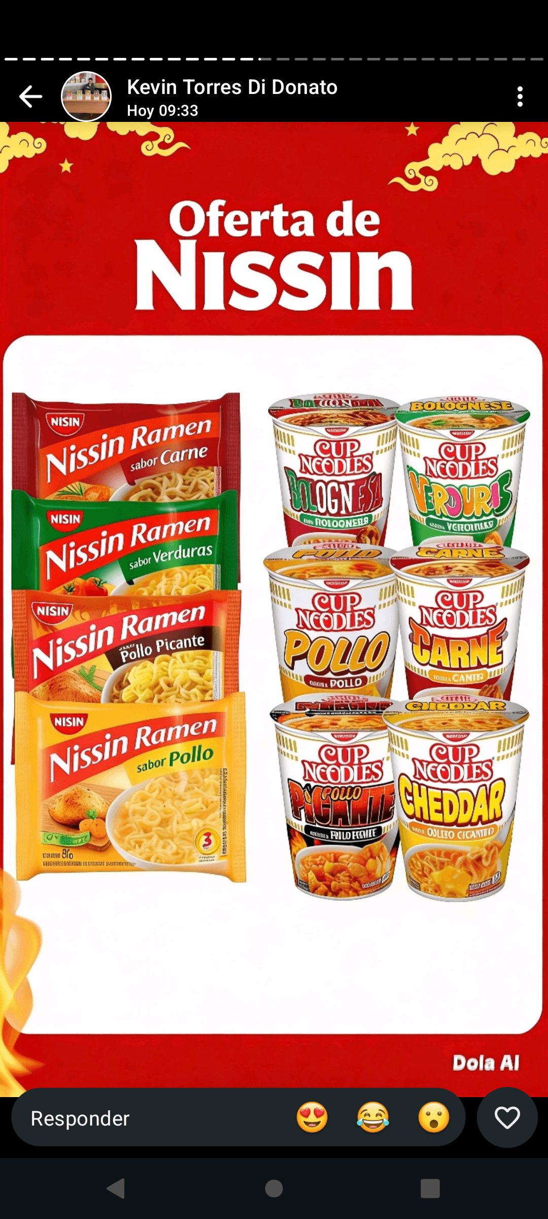 Ramen Sopas chinas  sobre